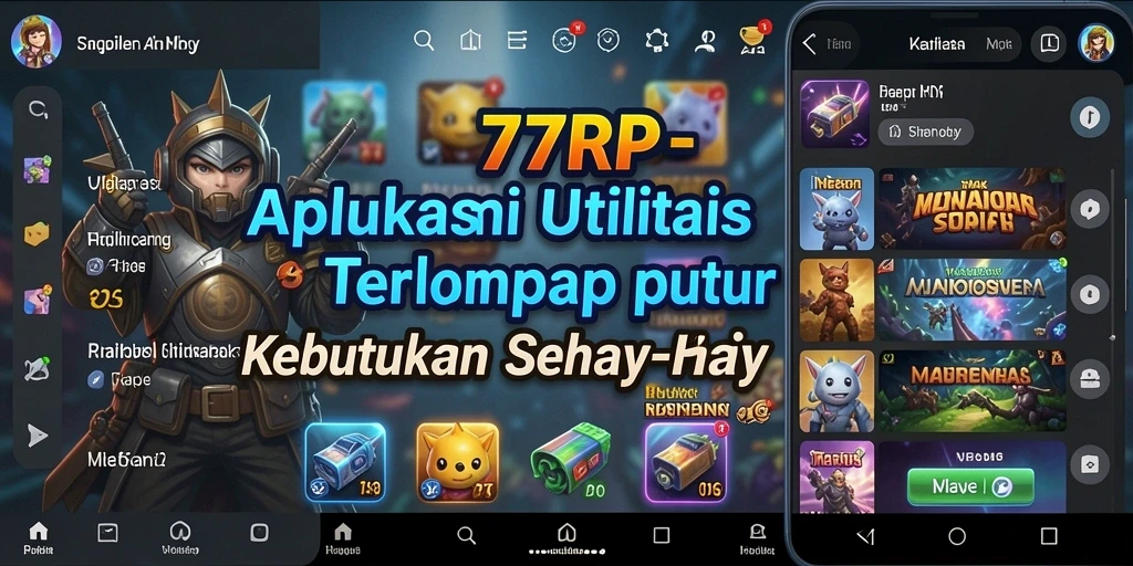 Tampilan screenshot utama 77RP menampilkan antarmuka pengguna yang sederhana dan fungsional.