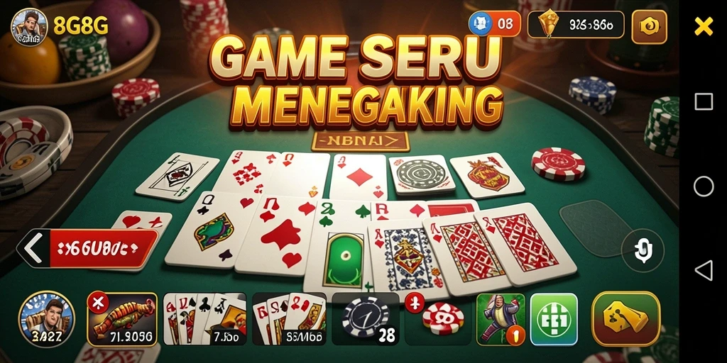 Screenshot gameplay mendebarkan di 8G8G menunjukkan aksi seru bermain Domino.