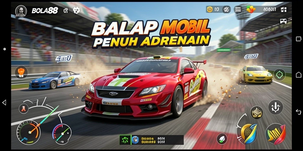 Tampilan gameplay BOLA88 yang menegangkan dan berwarna-warni.