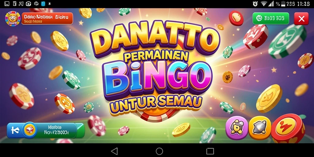 Tampilan gameplay Bingo yang seru dan penuh warna di DANATOTO.