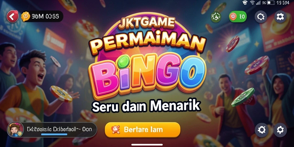 Screenshot gameplay JKTGAME menampilkan suasana seru permainan Bingo.
