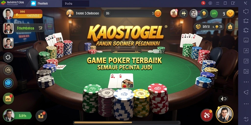 Tampilan menarik gameplay Poker di KAOSTOGEL.