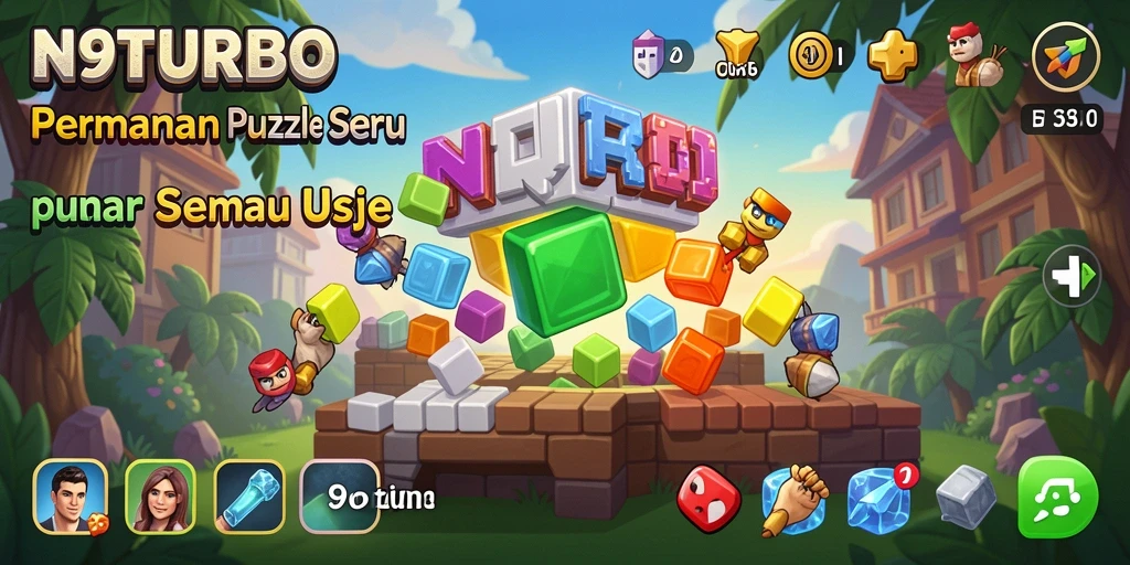 Tampilan gameplay N9TURBO yang menantang dan seru.