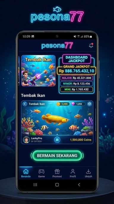 Tangkapan layar antarmuka pengguna pesona77 yang ramah dan intuitif.