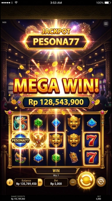 Screenshot aplikasi pesona77 yang menunjukkan fitur unggulan dan kemudahan penggunaan.